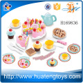H169836 Novo produto shantou pré-escolar hight chá conjunto DIY brinquedo de bolo plástico para crianças